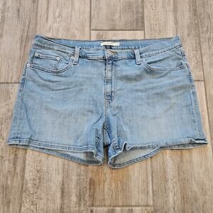 Levi’s Denim Mid Length Shorts Women’s 34 Blue Jean Cutoff Raw Hem Casual Summer